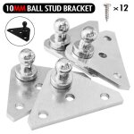 Black 2pcs support de montage de goujon a bille de 10mm pour entretoises universelles a ressort a gaz, ...