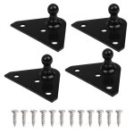 Black 4pcs support de montage de goujon a bille de 10mm pour entretoises universelles a ressort a gaz, ...