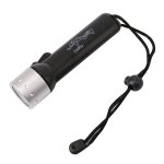 Black lampe de poche de plong�e sous - marine led etanche professionnelle e5, equipement de torche, lampes ...