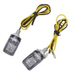 Black mini clignotant led pour motos, clignotant, bo�tier 12v, chrom�, voiture, camions, vis de 6mm, ...