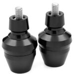 Black pices de vis de curseurs de cadre de moto, yamaha yzf, r1, r6, fz1, fz6, fazer, fjr, xjr, xj6, ...