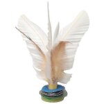 (blanc) 3 volants de badminton chinois jianzi avec plumes