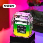 (bleu ciel) briquet electrique etanche coupe - vent, lampe de poche priphrie plasma transparente, aste ...