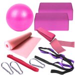 Bloc de yoga et de tension en mousse, ensemble d'accessoires pour etirements, pilates, exercice physique ...