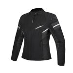 Blouson moto femme ixon ilana evo - noir / anthracite / argent - m