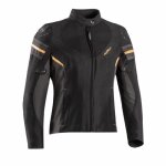 Blouson moto femme ixon ilana evo - noir / anthracite / or - s