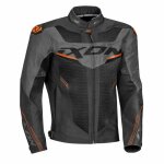 Blouson moto ixon draco - noir / anthracite / orange - xs