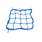 Blue filet pour bagages, moto a 6 crochets, rservoir de carburant, rseau de casque, maille, bande elastique, ...
