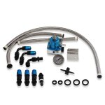 Blue universel r�glable r�gulateur de pression de carburant d'huile 160psi 100psi jauge an6 6 kit de ...