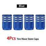 Blue4 pices / lot universel alu - alliage pneu bouchons de valve pour voiture camion moto vlo valve ...