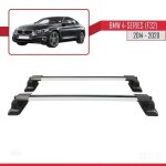 Compatible avec bmw s�rie 4 (f32) 2014 - 2020 ace - 3 barres de toit railing porte - bagages de voiture ...