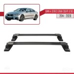 Compatible avec bmw s�rie 4 gran coupe (f36) 2014 - 2020 ace - 3 barres de toit railing porte - bagages ...