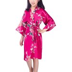 Bnhgc - kimono robe filles, filles enfant garçon chemises de nuit paon et fleurs, robe peignoir en satin ... Bnhgc - kimono robe filles, filles enfant garçon chemises de nuit paon et fleurs, robe peignoir en satin ...