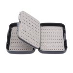 Bo�te de mat�riel de p�che a la mouche double couche, bo�te epaisse de support de crochet d'app�t de ...