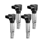 Bobine d'allumage - vevor - lot de 4 - pour audi 1. 4t 1. 8t 1. 6l, volkswagen 1. 4l 1. 6l