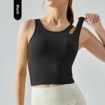 Body de sport d't pour femmes style franais avec bandoulire ingale et dcollet en forme de fente ...
