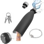 Boite cachette secrete, bouteille d'eau isotherme, sans bpa, mini coffre fort gourde pour sport, gym, ...