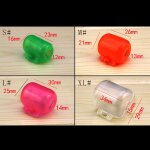 Bote de crochets de parapluie en plastique, jigs de calmar, couvercle de crochets de crevettes en bois, ...