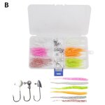 Bo�te de leurres de p�che en plastique, mini, fil r�utilisable, design, app�t artificiel, 135 pi�ces