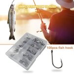 Boîte de liaison x - strong pour pêche, anneau de mariage, 10 crochets, tailles de tige, 100 pièces Boîte de liaison x - strong pour pêche, anneau de mariage, 10 crochets, tailles de tige, 100 pièces