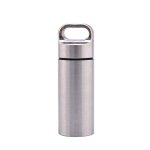 Bote a mdicaments etanche, pendentif portable, bote a pilules etanche, cabine scelle en acier inoxydable, ...