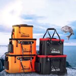 Bote de pche portable, sac a dos pliable pour matriel de pche, seau pour poissons vivants, camping, ...