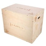 Bote plyomtrique - hms - dsc01 - bois - 3 hauteurs ajustables - crossfit