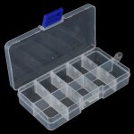 Bo�te de rangement a 10 compartiments, bo�te de rangement transparente pour leurre de p�che, bo�te carr�e ...