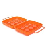 Bote de transport d'?ufs portable en plastique pour camping, 12 ?ufs, avec poigne