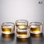 Bol a caf et th en verre dor, avec bord dor, style japonais, marteau a main, accessoires kung fu, ...