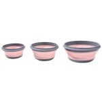 Bols pliants 3 pices, ensembles de vaisselle de camping en plein air bote a djeuner saladier portable ...