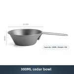 Bol a salade en alliage de titane pure 300ml avec poignée pliable pour camping en plein air et vacances ... Bol a salade en alliage de titane pure 300ml avec poignée pliable pour camping en plein air et vacances ...