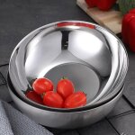 Bol de service en acier inoxydable pour soupe salade fruits lait spaghetti camping en plein air randonne ...