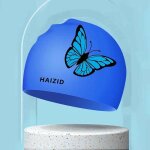 Bonnets de bain imprims en silicone pour femmes, nouvelle mode, impermables, grands cheveux longs, ...