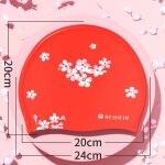 Bonnet de bain en silicone impermable a haute elasticit, protection des oreilles, bonnet de bain confortable ...