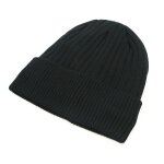 Bonnet et cache - col en tricot - homme - noir