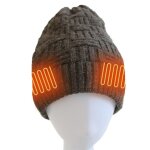 Bonnet chauffant electrique rechargeable, bonnet en tricot, contrôle intelligent de la température, pour ... Bonnet chauffant electrique rechargeable, bonnet en tricot, contrôle intelligent de la température, pour ...