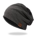 Bonnet en coton tricot elastique et thermique, chapeau chaud et lger pour le sport et la course a pied, ...