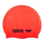 Bonnet de natation arena classic silicone rouge noir Bonnet de natation arena classic silicone rouge noir