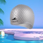 Bonnet de natation extra large en caoutchouc et silicone pour femme et fille, equipement professionnel ...