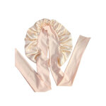 Bonnet de nuit 100 % soie de m�rier pour femme rose clair