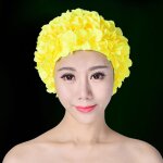 Bonnet de protection elastique pour femmes, fleur solide, taille unique, pour sports d'eau, natation, ...