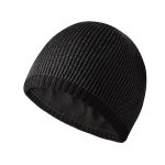 Bonnet de ski chaud a bord droit pour hommes et femmes, bonnet en tricot epais, pull en peluche d'extrieur, ...