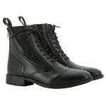 Boots norton  metal  a zip et a lacets - couleur : noir, taille : 41, equitation