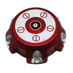 Bouchon d'essence moto scooter mobylette compatible avec mbk x limit yamaha dtr aluminium rouge