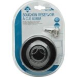 Bouchon de reservoir avec cle 80mm noir acier - abs htc