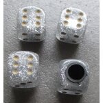 Bouchon valve de roue (x4) de gris a paillettes auto moto
