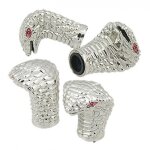 Bouchon valve de roue (x4) serpent cobra auto moto chrome