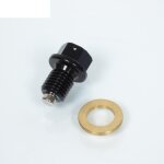 Bouchon vis de vidange d'huile aimant� tecnium pour moto m10 pas 1. 25 neuf