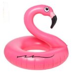 Boue gonflable geante flamant rose